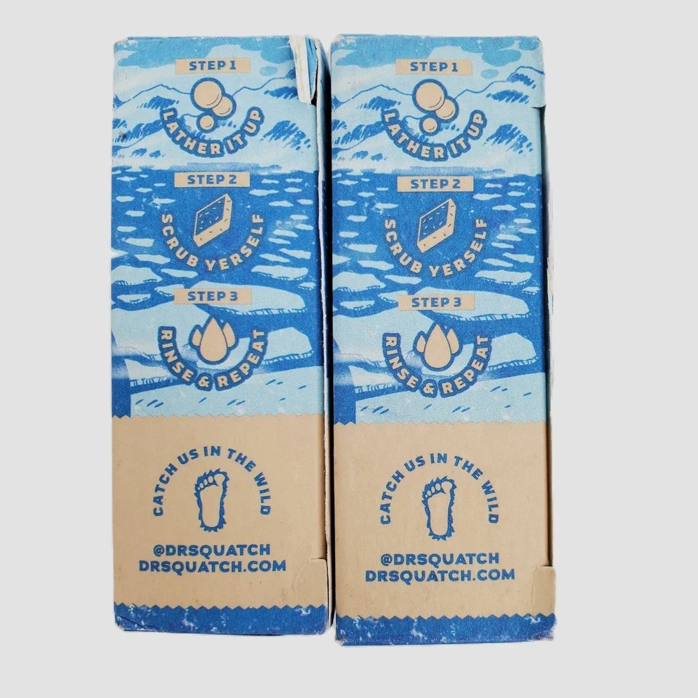 Dr Squatch Polar Rush Limited Edition Mens Natural Soap 5oz Heavy‎ Grit 2 Pack